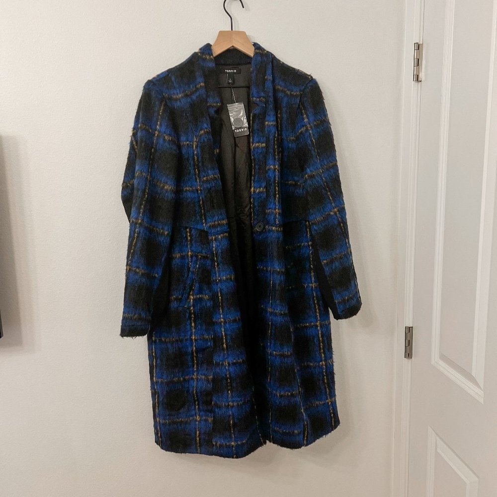 Torrid Plaid Peacoat - 1X